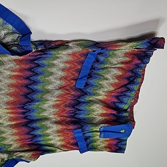 Crocs large multicolored medical aparal short sleeve scrub shirt - Picture 3 of 6